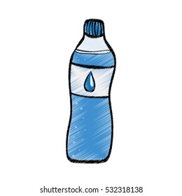 Natural water bottle icon vector illustration graphic design