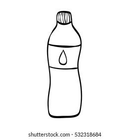 Natural water bottle icon vector illustration graphic design