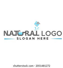 
diseno de logotipo vectorial de color de agua natural