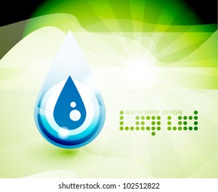 Natural water drop concept