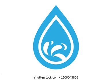 Natural water drop logo. water drop icon. vector element illustration
