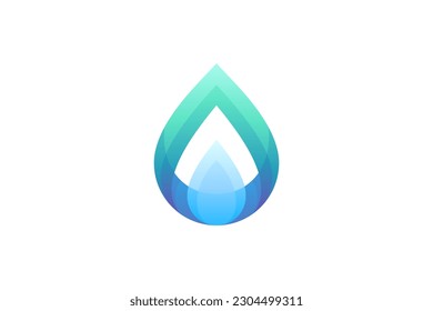 diseño de logotipo sencillo para gota de agua natural