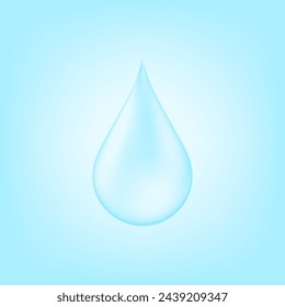 Gota de agua natural. Ilustración vectorial.