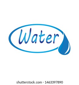 natural water icon logo design