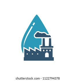 Natural Water Industry Factory Symbol