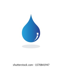 Natural water leaf logo and symbol template
