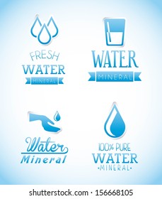 natural water over blue background vector illustration