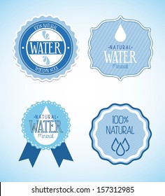 natural water over blue background vector illustration