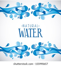 natural water over gray background vector illustration