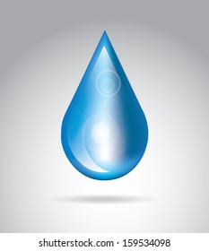 natural water over gray background vector illustration 