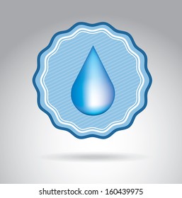 natural water over gray  background vector illustration