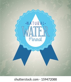 natural water over pattern background vector illustration