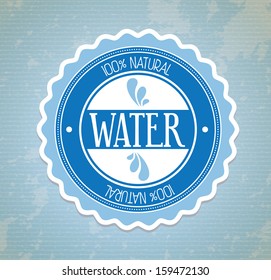 natural water over pattern background vector illustration