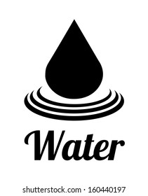 natural water over white background vector illustration