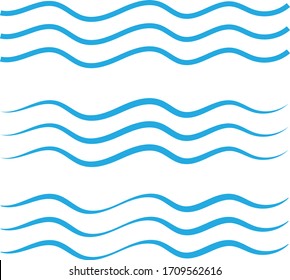 Natural Water wave Logo design vector 