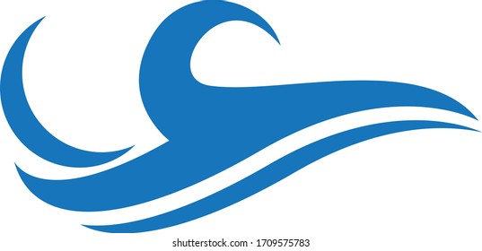 Natural Water wave Logo design vector 