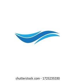 Natural Water wave Logo design vector 