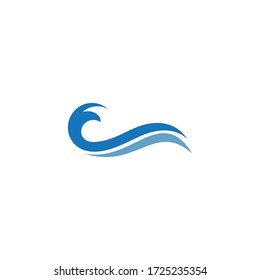 Vector de diseño del logotipo de la ola de agua natural 