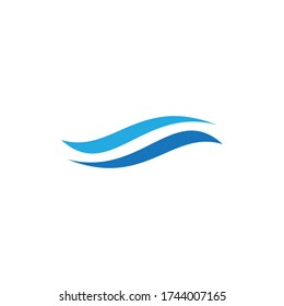 Natural Water wave Logo design vector 