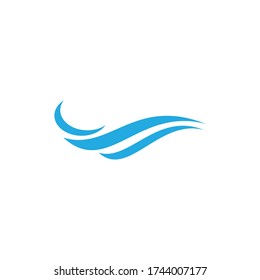 Natural Water wave Logo design vector 