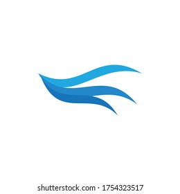 Natural Water wave Logo design vector 