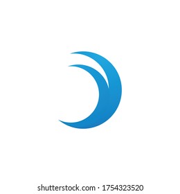 Natural Water wave Logo design vector 