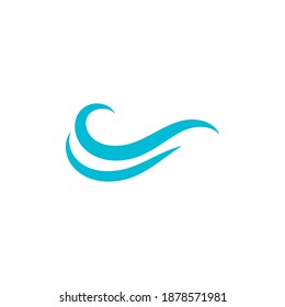 Natural Water wave Logo design vector 