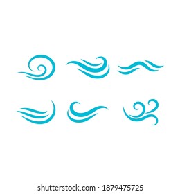 Natural Water wave Logo design vector 