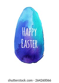 Natural Watercolor Easter Egg Greeting Card