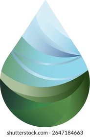 Natural watermark design. Organic food and drink label. Farm logo template. Drop vector icon. Agriculture. Eco-friendly nature emblem cutout. Healthy lifestyle. Fresh drink products. Vector