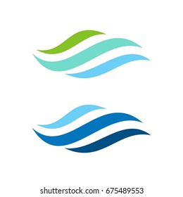 Natural Wave Logo Template Illustration Design. Vector EPS 10.