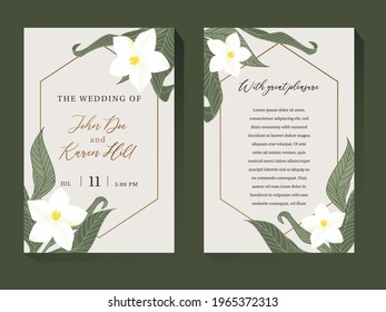 Natural Wedding Invitation Template Design