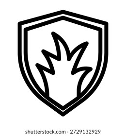 Natural weed control icon line style illustration
