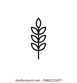 Natural Wheat Icon for Organic Products