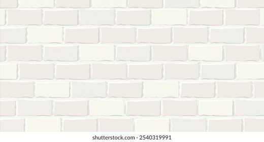 Fundo de padrão de tijolo branco natural ( Vetor Natural Exterior Wall Wallpaper Background Materials Antique )