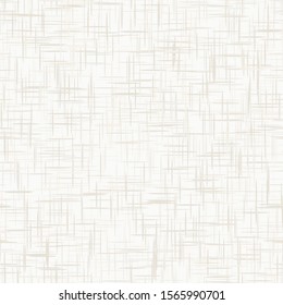 Natural White Gray French Linen Texture Background. Old Ecru Flax Fibre Seamless Pattern. Organic Yarn Close Up Weave Fabric for Wallpaper, Ecru Beige Cloth Packaging Canvas. Vector EPS10 Repeat Tile