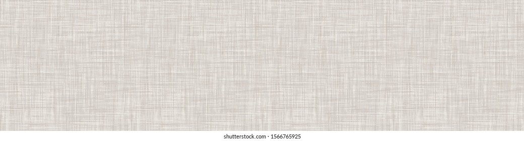 Natural White Gray French Linen Texture Background. Old Ecru Flax Fibre Seamless Pattern. Organic Yarn Close Up Weave Fabric for Wallpaper, Ecru Beige Cloth Packaging Canvas. Vector EPS10 Repeat Tile
