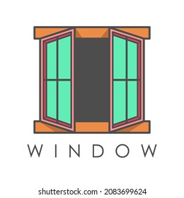 Natural Window Logo Design Vector