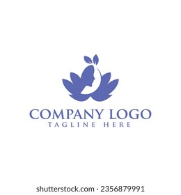 natural women's logo for beauty salons, spas, cosmetic, and skin care beauty nature body spa logo design template
