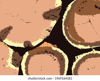 Natural Wood Crack Texture, Background, Vector, Template.