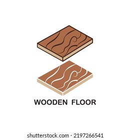 natural wood floor icon vector illustration logo design.