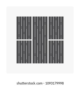 Natural wood flooring pattern and texture vector icon in top view. That is a floor finishing material for paving, laying, construction and decoration both interior and exterior of home or building.