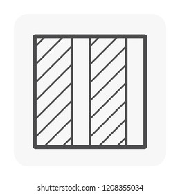 Natural wood flooring pattern and texture vector icon in top view. That is a floor finishing material for paving, laying, construction and decoration both interior and exterior of home or building.