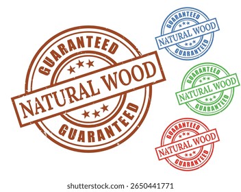 Sellos de certificación Auténticas de garantía de madera natural