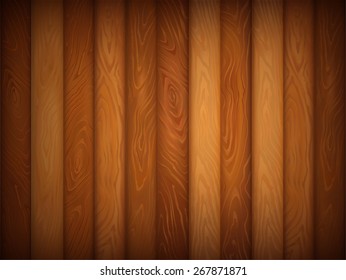 Natural wood texture brown and honey color. Wooden background. Vector illustration can be used for backgrounds, web design or surface textures.