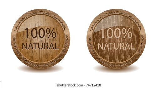 Natural wooden buttons