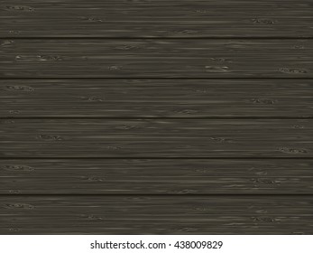 Natural wooden texture of dark brown color. vector illustration