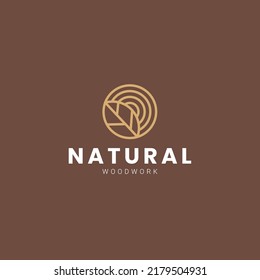 Natural Woodworks Logo Design Vector