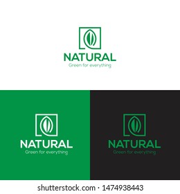 Natural_logo_design for green company, with lleaves, Green Color