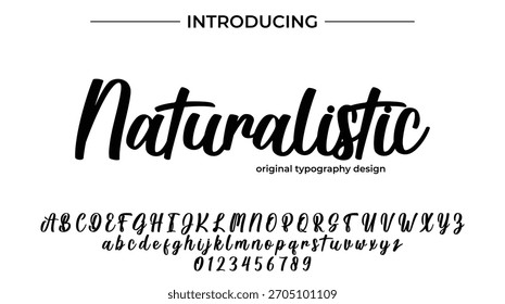Naturalistic - Elegant Script Font for Smooth Handwritten Design and Creative Typography